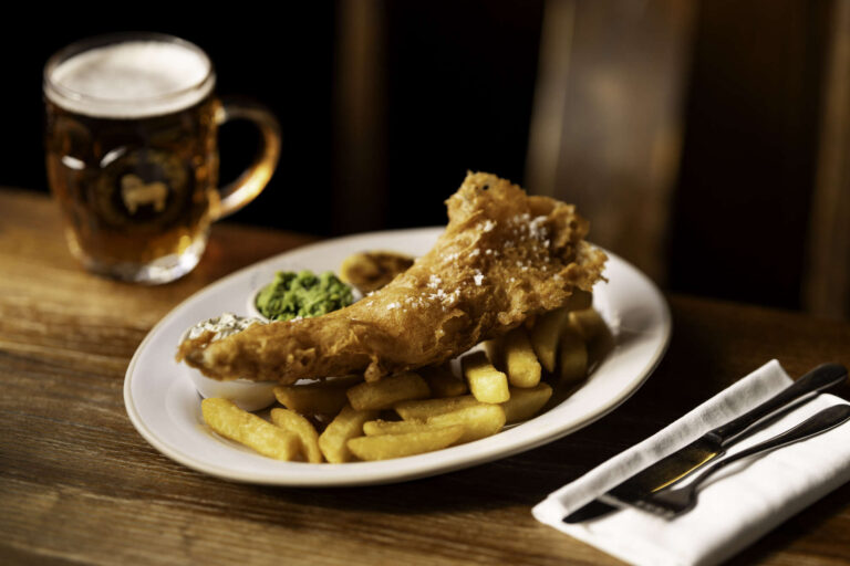 Fish & Chips with a pint of Youngs original